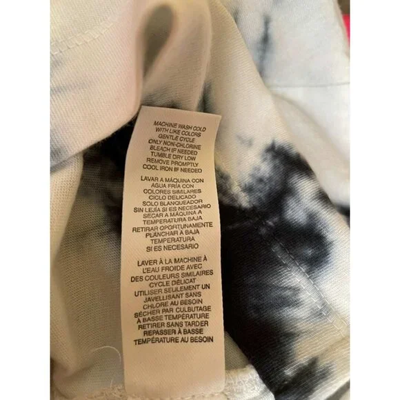 Splendid Tie Dye Cropped T Shirt with Hair Scrunchie X SMALL (3666) - Picture 4 of 7